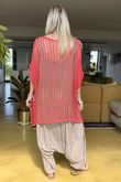 Made in Italy Seville Cotton Summer Knit Top Watermelon 